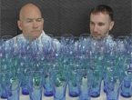 3-D Illusion with 500 Coca-Cola Glasses